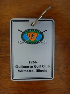 Vintage Ouilmette Golf Club 1966 Bag Tag - Wilmette Illinois - Picture 1 of 2