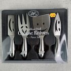 Epic Stainless Steel Cheese Knives 4 Piece Set Smile Faces 3 Knives 1 Fork