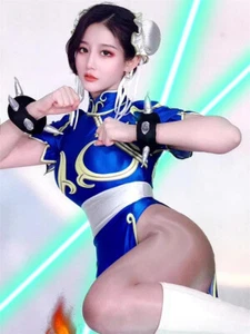 Disfraz de Street Fighter Chun Li para mujer Juegos con disfraces Mono Trajes Halloween - Imagen 1 de 10