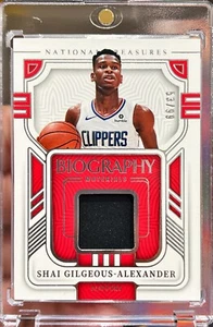 2022-23 National Treasures Shai Gilgeous-Alexander Biography Game Worn Jersey 99 - Picture 1 of 1