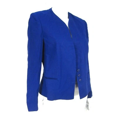 Blazer Vintage The Villager Manga Larga Rojo Talla 14 Azul Real Lana Foto 1 de 4