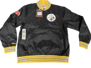 New Pittsburgh Steelers Mens Size M-L-XL Mitchell & Ness 1/4 Zip Jacket $110 - Picture 1 of 11