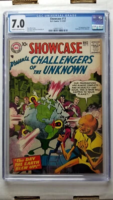 Showcase #11 CGC 7.0 F/VF     3rd Appearance Challengers Unknown - Image 1 of 2