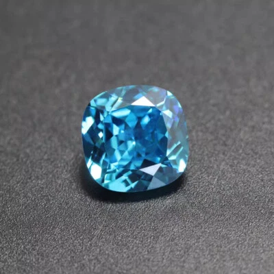 Gemas de aguamarina destello de flor de hielo cuadrada grasa de 8 mm piedra preciosa gema aeroides Foto 1 de 3