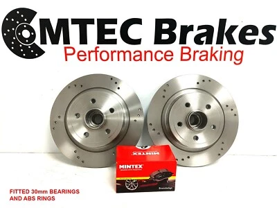 REAR BRAKE DISCS & MINTEX PADS FOR RENAULT CLIO SPORT RS 2.0 16V 197 200 DRILLED