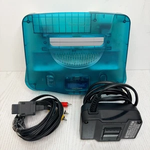 Nintendo 64 Ice Blue Transparent Blue Edition komplett mit Original Kabel Pal Eur - Bild 1 von 8