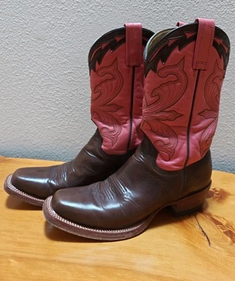 Bota Western Stetson Joliet para mujer talla 8 marrón y rosa Foto 1 de 4