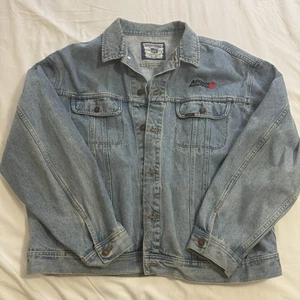 Vintage Lee Denim Advance Auto Parts Blue Jean Jacket Size 2XL XXL - Picture 1 of 9