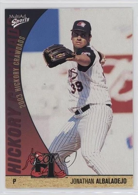 2003 MultiAd Sports Hickory Crawdads Update Jonathan Albaladejo #7 - Image 1 of 2