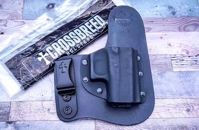 Funda cruzada Freedom Carry IWB cuero/Kydex híbrida para Glock 43/43X Foto 1 de 4