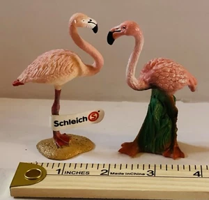 SCHLEICH UND COLLECTA FLAMINGO PAAR Kunststoff Figuren - Bild 1 von 2