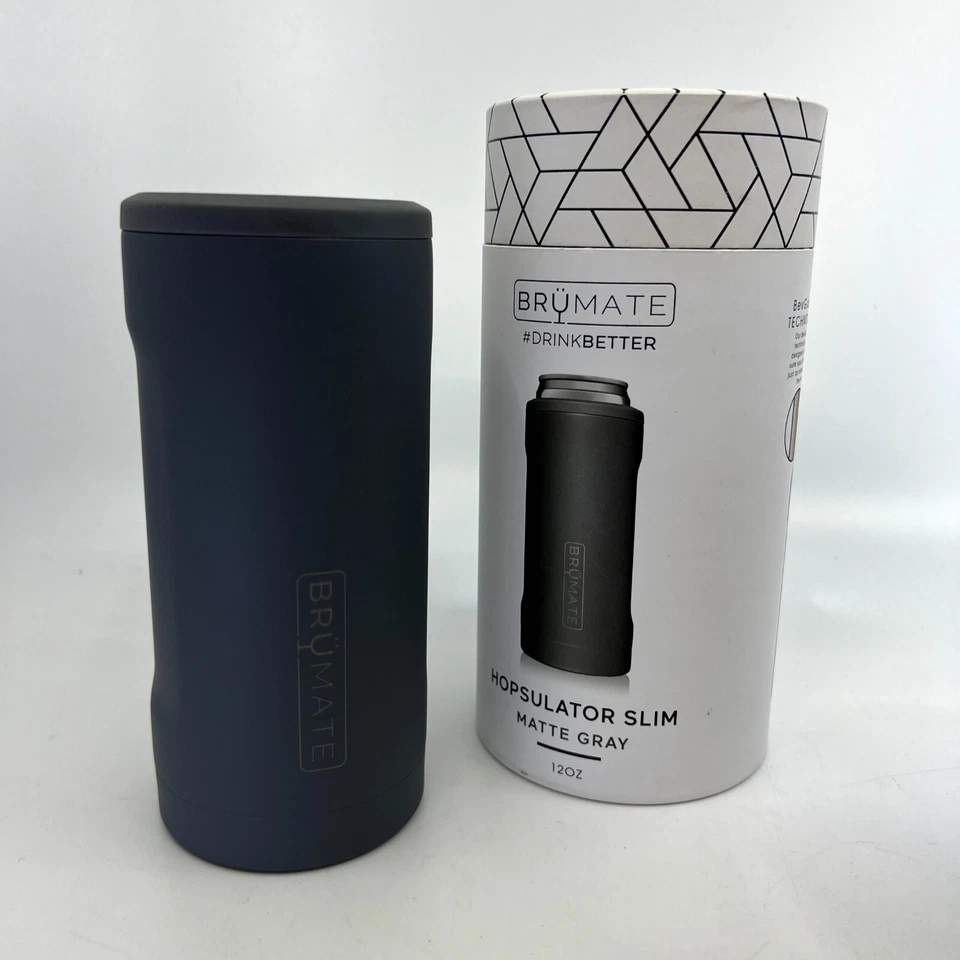 Refrigerador de lata com isolamento de aço inoxidável HOPSULATOR SLIM 12 oz novo na caixa - Escolha a cor - Imagem 1 de 1