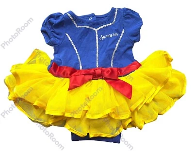 *Disney Bebé Niña Infante Blancanieves Vestido Tutú Princesa Una Pieza Mameluco 3 MO Foto 1 de 4