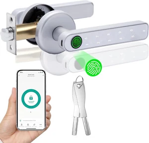 Fingerprint Smart Door Lock Biometric Door Lock with Handle for Home Bedroom - Picture 1 of 7