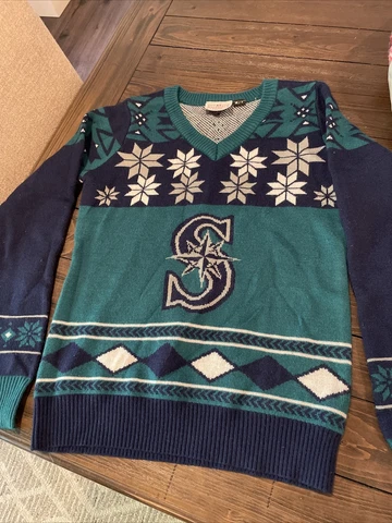 Women's KLEW BRAND / SEATTLE MARINERS Ugly Christmas Sweater - SMALL Cover
