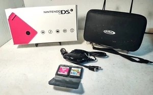 Nintendo DSi Bundle - Pink Handheld Console w Many Extras (see below) & 2 Games! - Picture 1 of 13