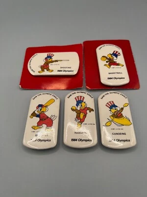 1984 Los Angeles Summer Olympic Vintage Sam the Olympic Eagle Buttons. - Image 1 of 2