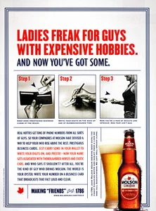 MOLSON BEER AD #4 RARE 2004 OUT OF PRINT FOR COLLECTORS - Picture 1 of 2