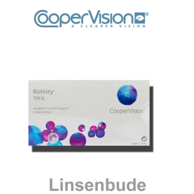 1x Biofinity Toric Comfilcon A von CooperVision - 3er Box  -1,00 bis -2,75 - Bild 1 von 4