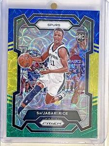2023-24 Prizm Sir'Jabari Rice Choice Blue Yellow Green Prizm Rookie Card RC #299 - Picture 1 of 2