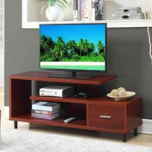 Seal II 59 in. Cherry TV Stand with Drawer and Shelves, Fits to 65 in. - Picture 1 of 8