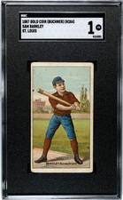 1887 N284 Buchner Gold Coin Sam Barkley St. Louis SGC 1