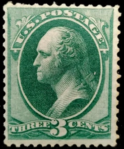 MATT'S STAMPS SCOTT #158 3-CENT GEORGE WASHINGTON ISSUE, MNH, CV$225 - Picture 1 of 3