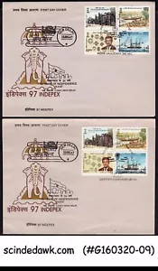 INDIA - INDEPEX 97 1997 - FDC ERROR DE VARIACIÓN DE COLOR Y ORIGINAL - Imagen 1 de 2
