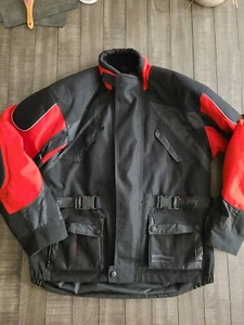 Nitro Racing Tourismo Men's Motorcycle Jacket Armored Black Red SIZE Large - Picture 1 of 14