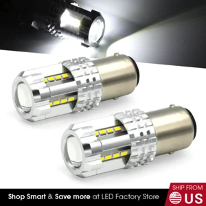 7443/7440 LED Bulbs White Tail Reverse Lights Turn Signal Blinker  - Picture 1 of 7