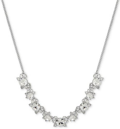 Collana Frontale Givenchy Placcata Rodio $78 impreziosita da Cristallo 750 GN