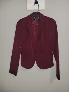 Awesome Women's AMBIANCE Burgundy Blazer Size Medium - Picture 1 of 4