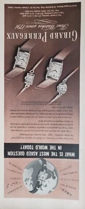 Relojes Girard Perregaux 1948 estampados anuncio efímero decoración artística de pared - Imagen 1 de 1