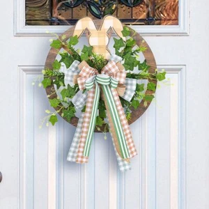 Guirnaldas colgantes con lazo de conejito de Pascua decoración feliz de Pascua - Imagen 1 de 9