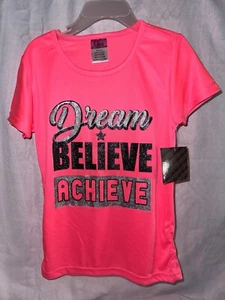 Diva Girls Hot Pink S (6/6X) Deam Belueve Achieve Shirt New NWT - Picture 1 of 3