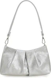 Damen Clutch Tasche elegant formell Handtasche plissiert PU Clutch Handtasche für Cocktail Abschlussball - Bild 1 von 6