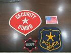 POLICE-SHERIFF STAR-SECURITY GUARD-U.S.FLAG,JUNK DRAWER PATCH LOT GROUP 