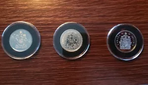 2012 Canada 50 cent Coat of Arms RCM 3 coins base metal in capsules - Picture 1 of 5