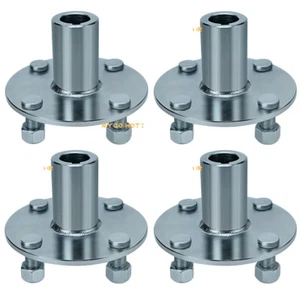 (4) 4 Lug 1" Live Axle Adapter Hubs for Go Kart Cart ATV Quad Trailer - 4" x 4" - Picture 1 of 5