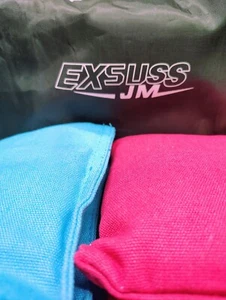 JMEXSUSS Regulation Size 16 Oz. Cornhole Bags Light Blue & Light Red  (8 bags) - Picture 1 of 5