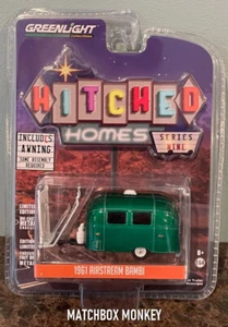 Greenlight Green Máquina Enganchada Hogar Serie 9 Airstream Bambi con Toldo Persecución - Imagen 1 de 4