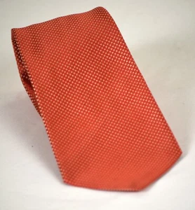 Mint KITON Iridescent Tangerine & White Check 100% Silk Tie 3.75 x 58 - Picture 1 of 5