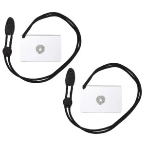 2 Pcs Survival Mirrors Camping Signal Emergency Reflectors for Backpacking - Picture 1 of 12