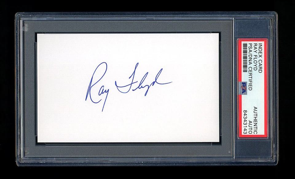 RAY FLOYD SIGNED INDEX CARD MINT PSA/DNA AUTOGRAPHED MASTERS CHAMPION RAYMOND - Image 1 of 1