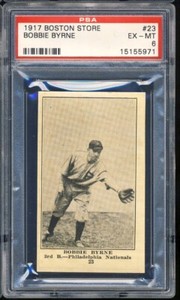 1917 H801-8 Boston Store Baseball #23 Bobbie Byrne PSA 6