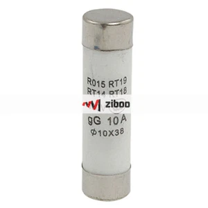 20Pcs 10 x 38 mm Ceramic Tube Cylindrical Fuse Links 500V 16A White, Silver ✦Kd - Picture 1 of 4