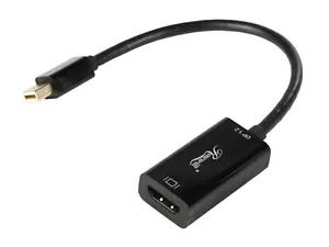 Mini DisplayPort 1.2 to HDMI Active Converter Adapter, Black, Gold Plated - Picture 1 of 3