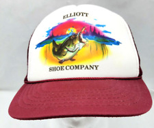 Hat Vintage Fishing Elliott Shoe Company Truckers Adjustable Cap 100% Polyester
