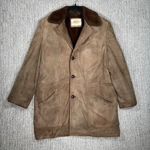 Chaqueta pesada vintage Lakeland Sportswear para hombre 44 2XL marrón gamuza piel sintética - Imagen 1 de 22