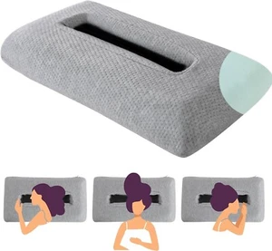 Hombys H Shaped Memory Foam Ear Piercing Pillow for Side Sleeping Dark Grey - Picture 1 of 6